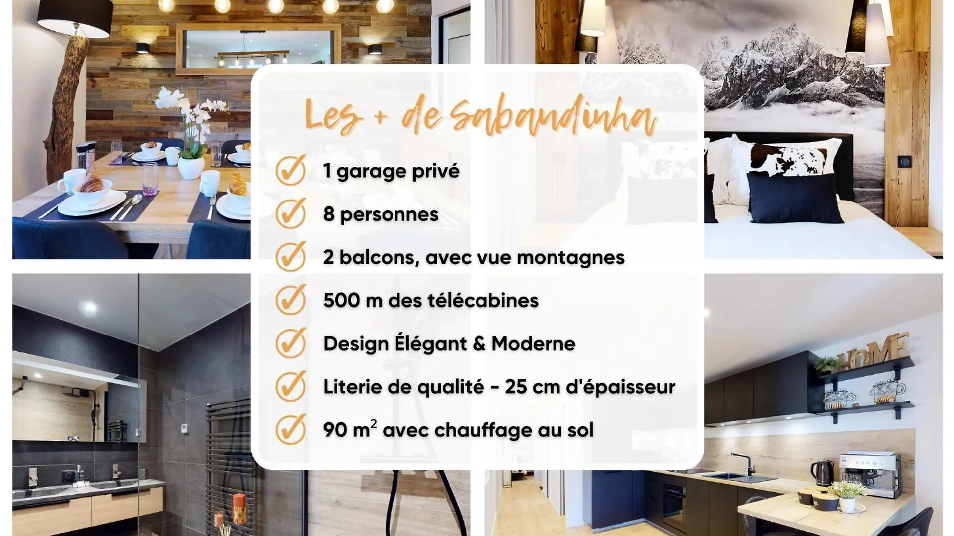 Apartment Elegant Et Moderne Avec Vue Montagne Au Coeur De Paradiski - Garage - 8Pers - 90M2 - Sabaudinha La Plagne